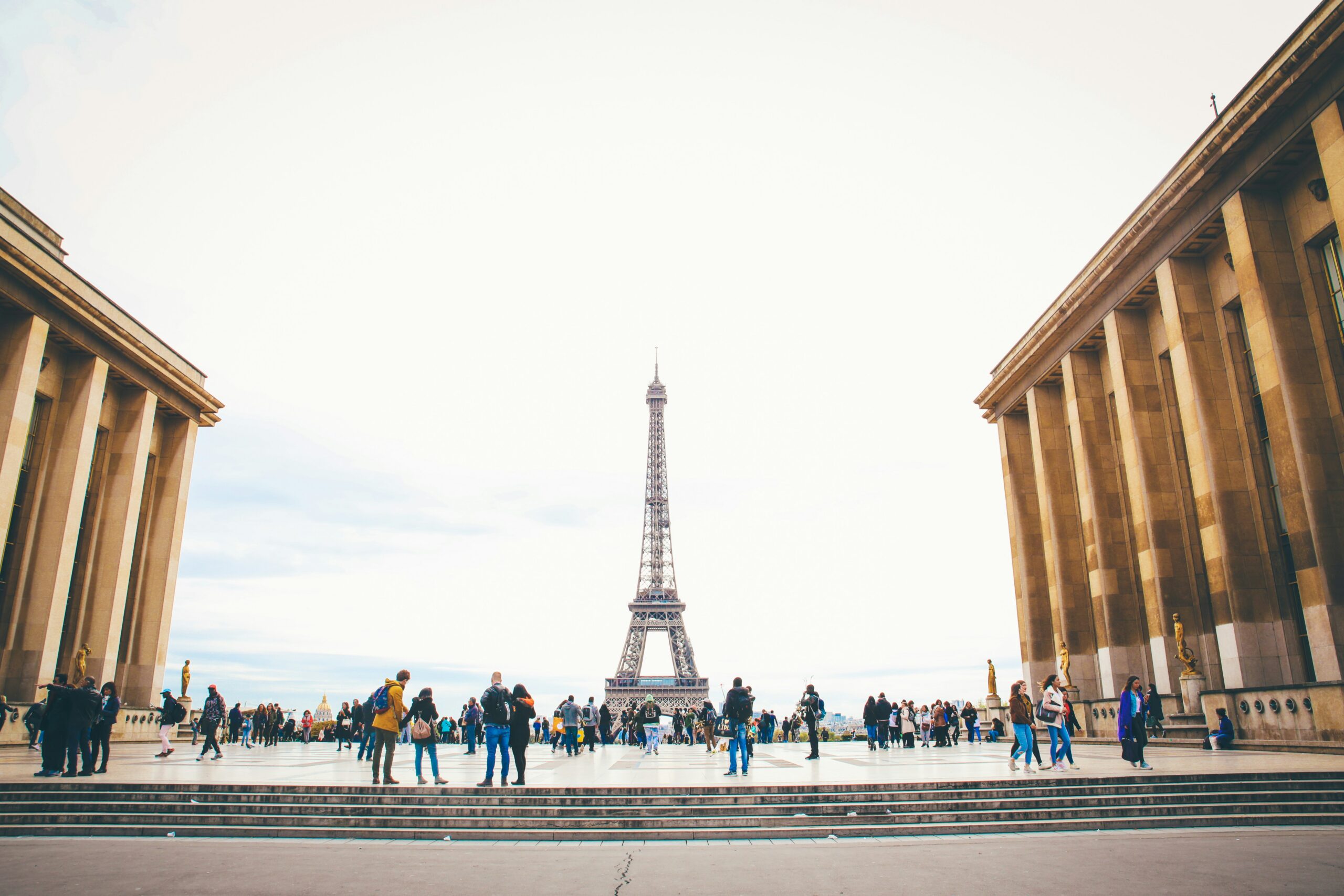 people standing while watching Eiffel tower