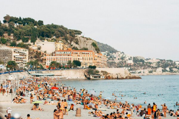 group of people on seashore