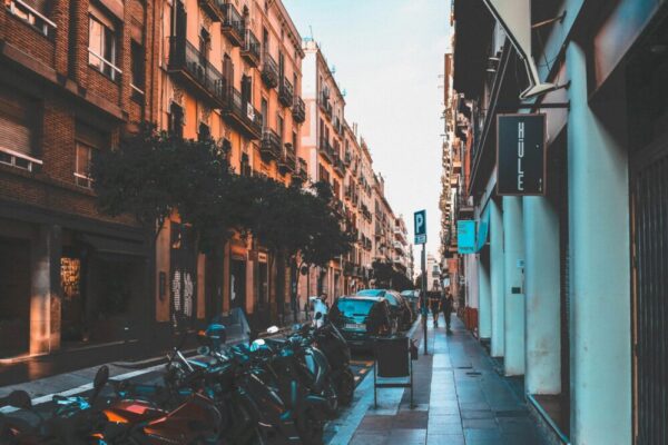 What are the best areas for leather goods shopping in Barcelona?