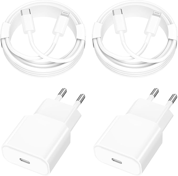 [Certifié Apple MFi] Chargeur iPhone 14, Rombica 4Pack 20W USB-C Secteur Adaptateur Chargeur Mural Type-C Charge Rapide Avec Câble Type-C vers Lightning 2M Pour iPhone 14 13 12 11 Pro Max XS XR X iPad : Amazon.fr: High-Tech