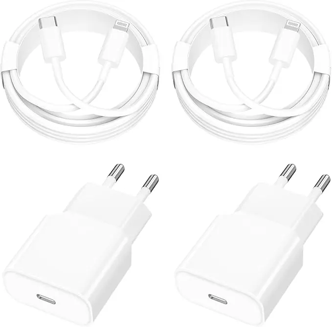 [Certifié Apple MFi] Chargeur iPhone 14, Rombica 4Pack 20W USB-C Secteur Adaptateur Chargeur Mural Type-C Charge Rapide Avec Câble Type-C vers Lightning 2M Pour iPhone 14 13 12 11 Pro Max XS XR X iPad : Amazon.fr: High-Tech