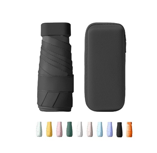 Yanrunce Mini Folding Umbrella, Compact Lightweight Travel Umbrella, 6 Ribs Mini Umbrella with Capsule Cover for Men and Women (Black) : Amazon.fr: Fashion