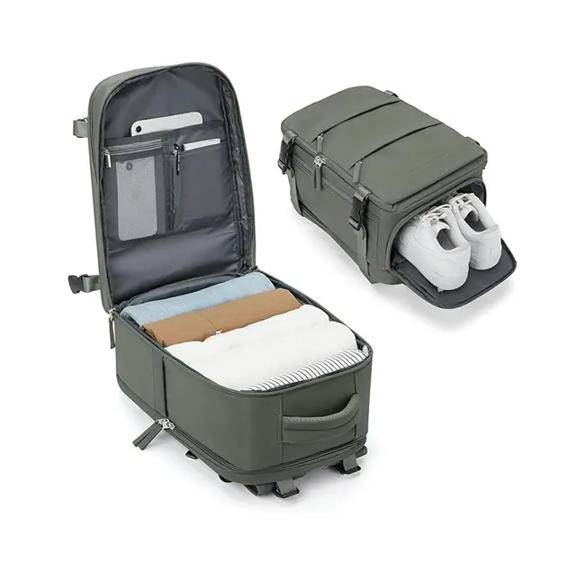 BJLFS Bagage Cabine 40x30x20 pour Ryanair Sac à Dos Voyage Cabine Avion 20L Bagage à Main 40x20x25 Petit Sac à Dos Ordinateur Portable 14 Pouces Homme Femme,Vert : Amazon.fr: Mode