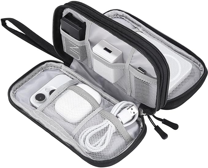 SOBEAU Sac de Rangement Câble,Organisateur Accessoires Électronique,Pochette Câble de Voyage,Sac de Cable Organizer Portable,Tech Pouch de Transport pour Disque Dur Externe, HDD USB Câbles, Chargeur : Amazon.fr: Informatique