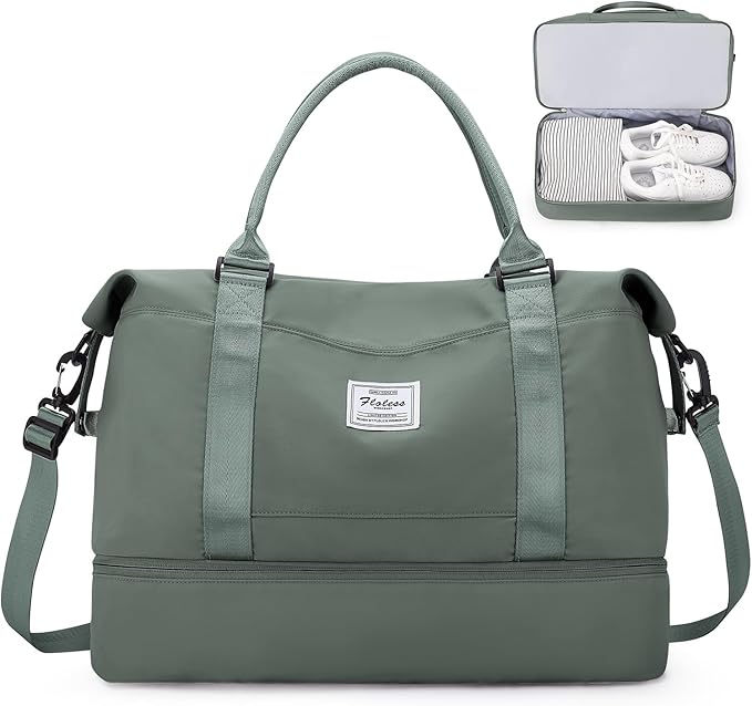 Travel Bag 45 x 36 x 20 for Easyjet Lightweight Hand Luggage Waterproof Weekend Sports Tote Bag with Shoe Compartment for Travel Gym Dance, A04-Army Green : Amazon.fr: Fashion
