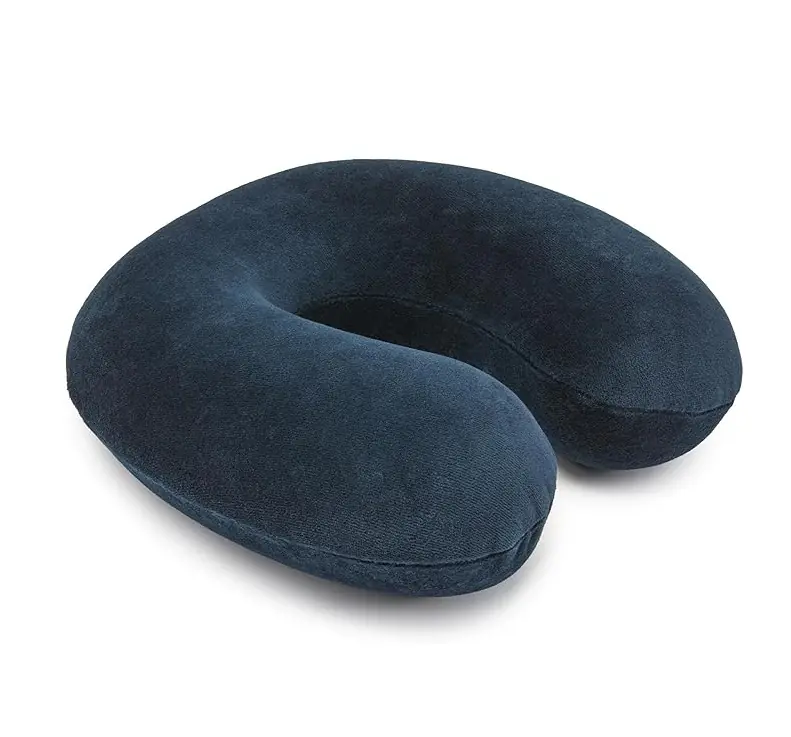 Amazon Basics Semi-Circular, Memory Foam Neck Cushion, Navy Blue : Amazon.fr: Fashion