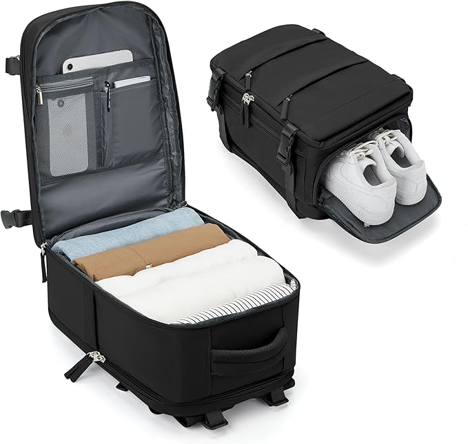 BJLFS Bagage Cabine 40x30x20 pour Ryanair Sac à Dos Voyage Cabine Avion 20L Bagage à Main 40x20x25 Petit Sac à Dos Ordinateur Portable 14 Pouces Homme Femme,noir : Amazon.fr: Mode