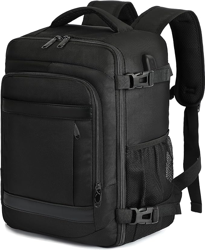 KLOSTAIN Cabin Luggage 40 x 20 x 25 cm for Ryanair Travel Cabin Airplane 20 L Women Men Hand Luggage Backpack for Laptop Black : Amazon.fr: Fashion