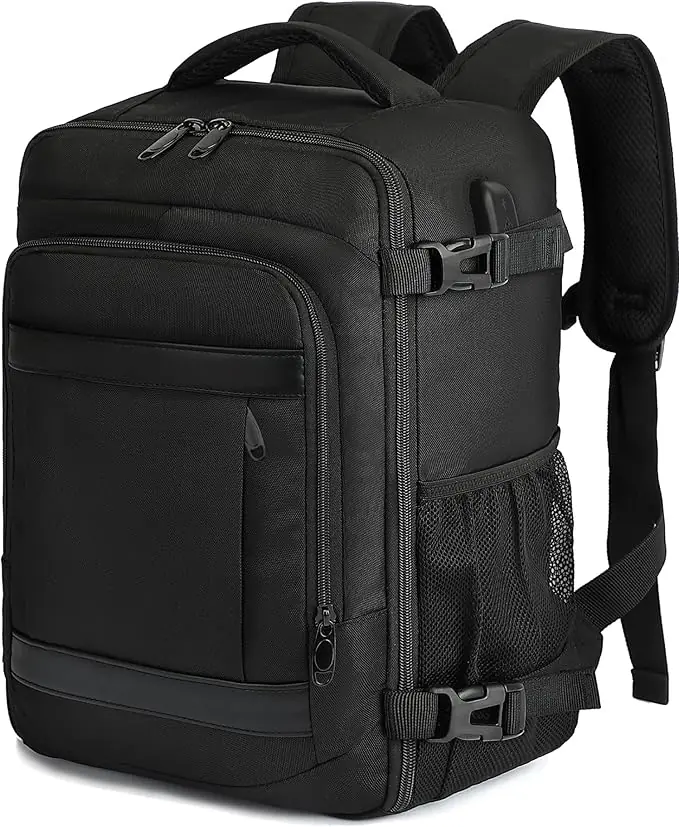 KLOSTAIN Cabin Luggage 40 x 20 x 25 cm for Ryanair Travel Cabin Airplane 20 L Women Men Hand Luggage Backpack for Laptop Black : Amazon.fr: Fashion