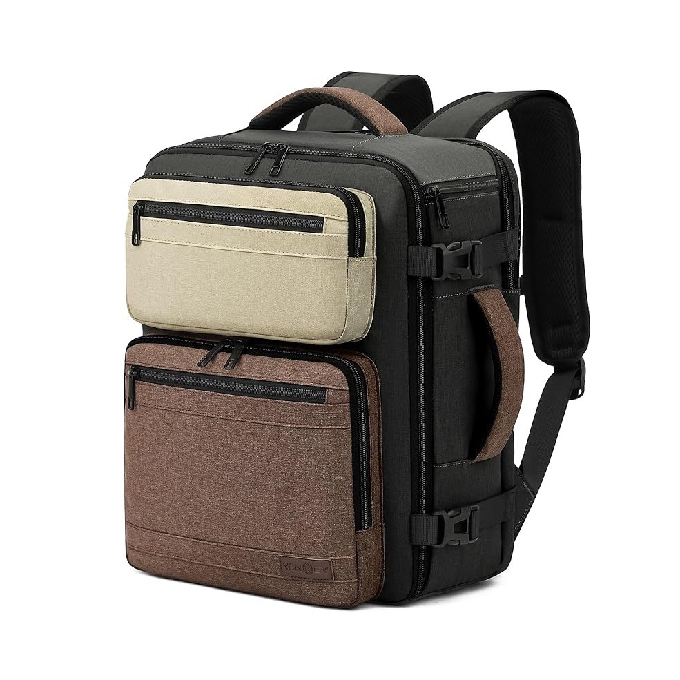 VANKEV Ryanair Easyjet Eurowings Wizz Air Sac à Dos Voyage Cabine 40x30x20cm-24L, Bagage à Main Bagage Cabine Accepte un Ordinateur Portable de 15,6 Pouces vert olive foncé/marron : Amazon.fr: Autres