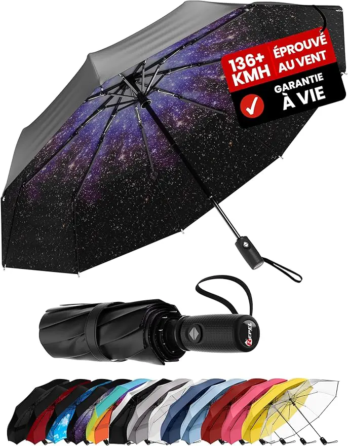 Repel Unisex Windproof Travel Umbrella with Teflon Coating, Windproof Travel Umbrella, Starry Night. : Amazon.fr: Fashion